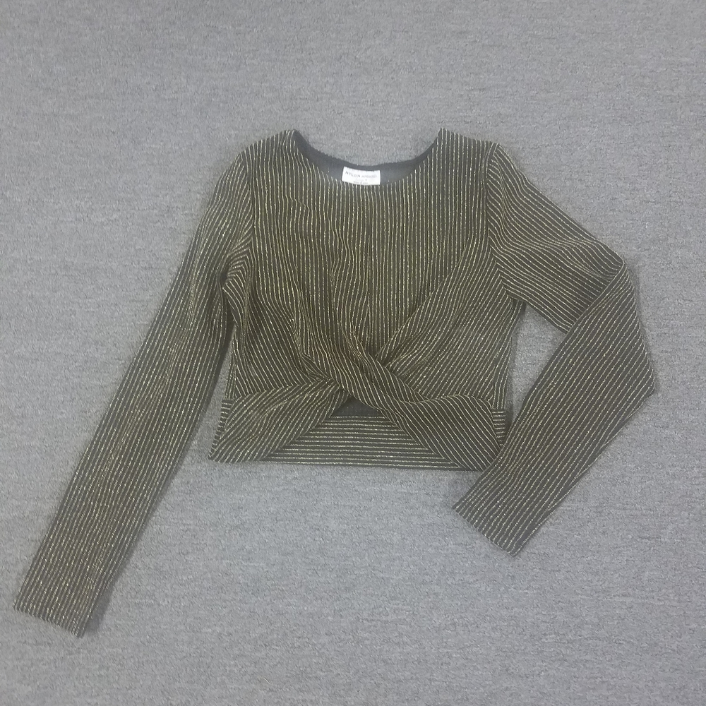 twist front shimmer top